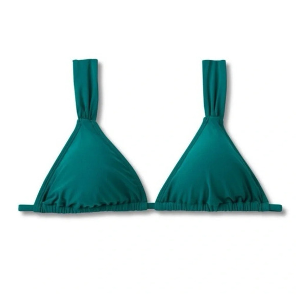 NWT Target Xhilaration Triangle Bikini Top in Teal Size S - Picture 1 of 8